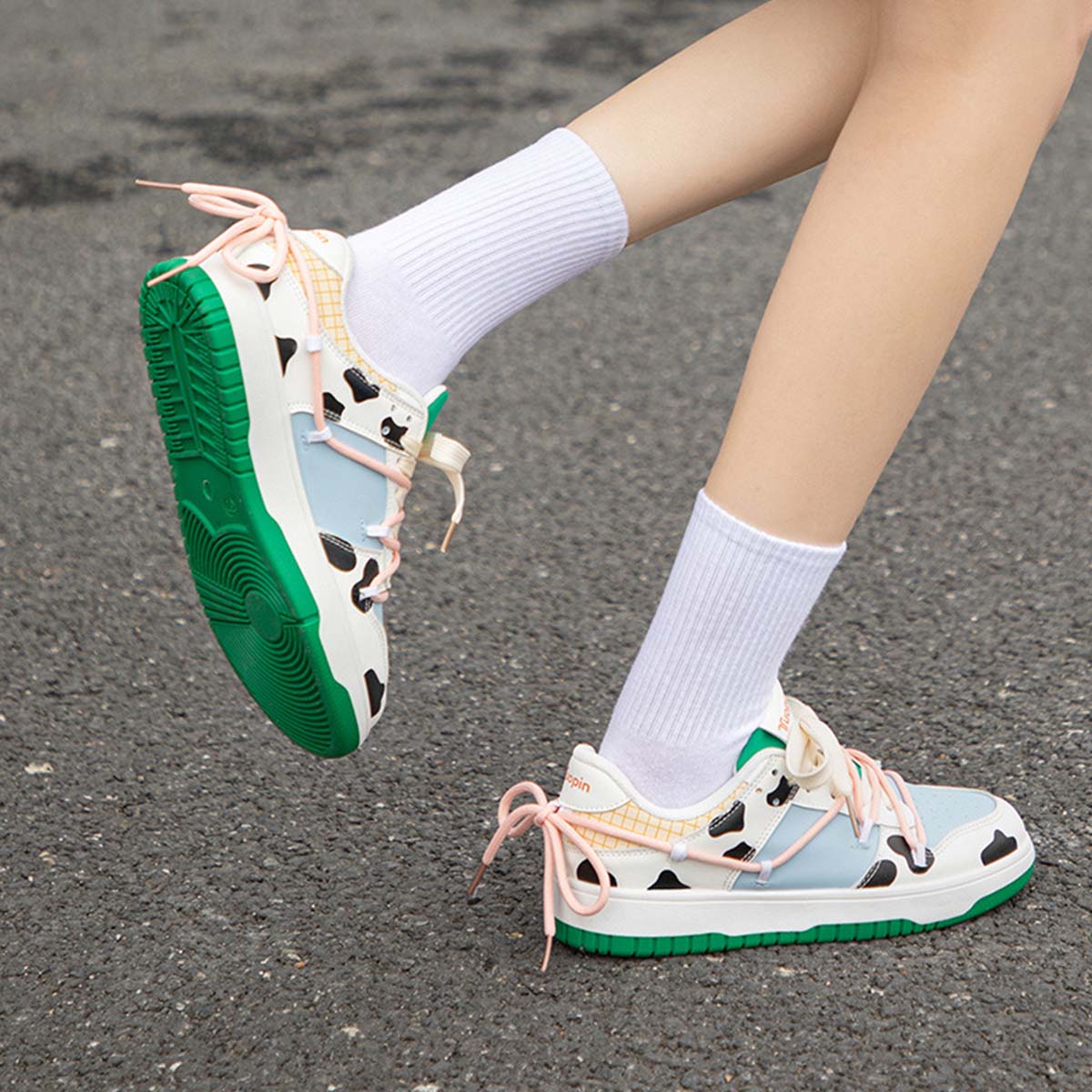 Retro Pastel Chunky Sneakers,Skate Shoes