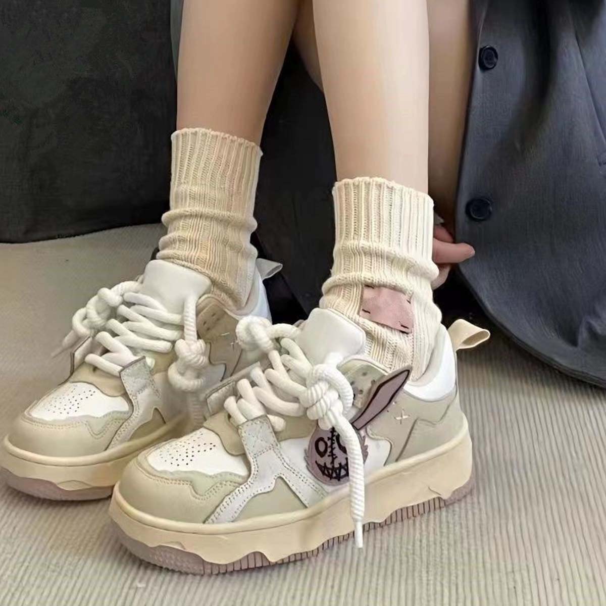 Cartoon Bunny Sneakers,Skate Shoes