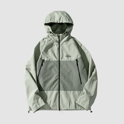 Color-Block Three-Proof Design Hooded Jacket