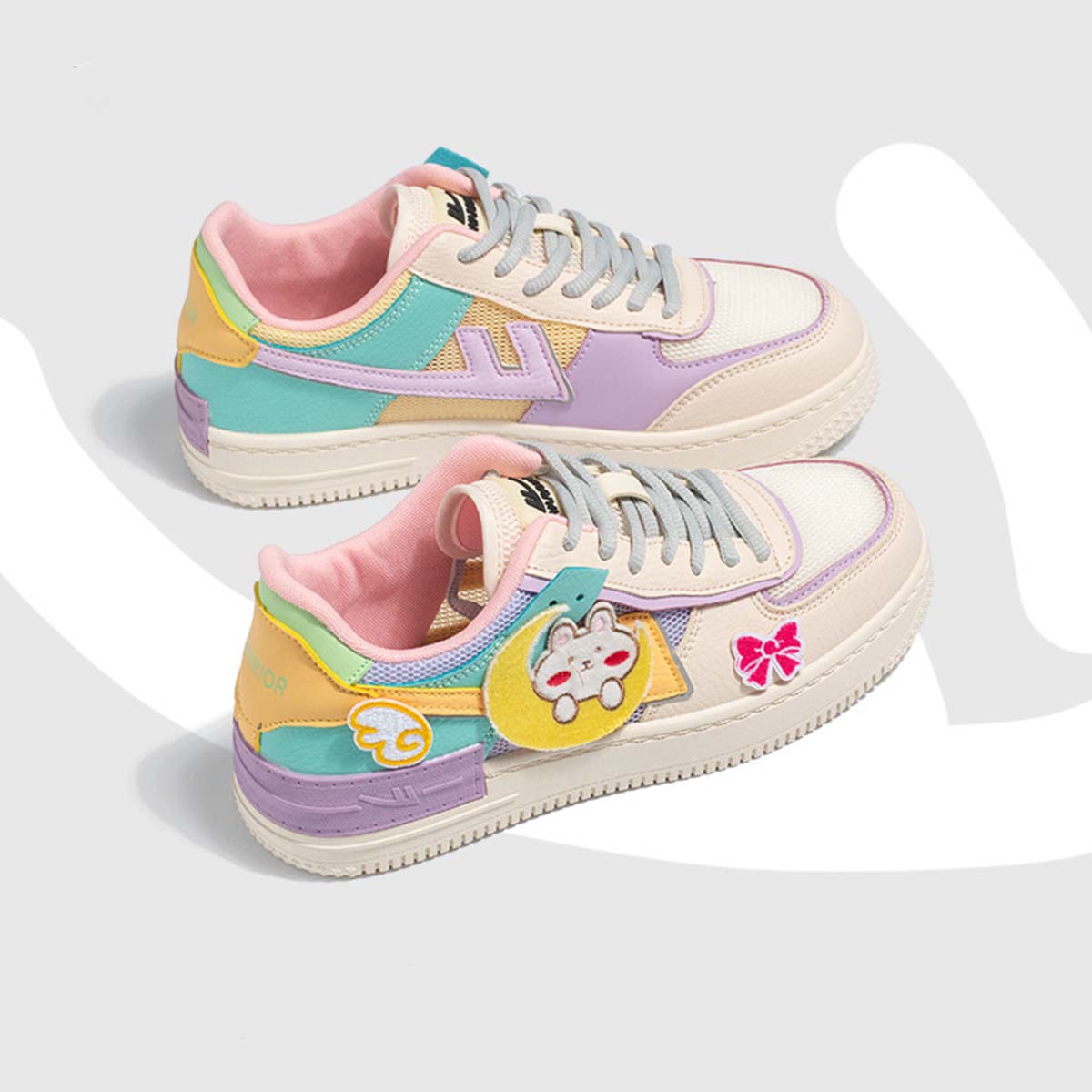 Pastel Cartoon Sneakers,Skate Shoes