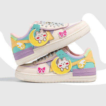 Pastel Cartoon Sneakers,Skate Shoes