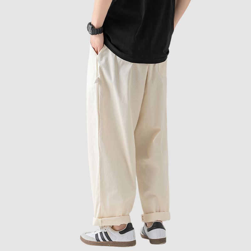 Outdoor Pleated Design Straight Leg Cargo Pants