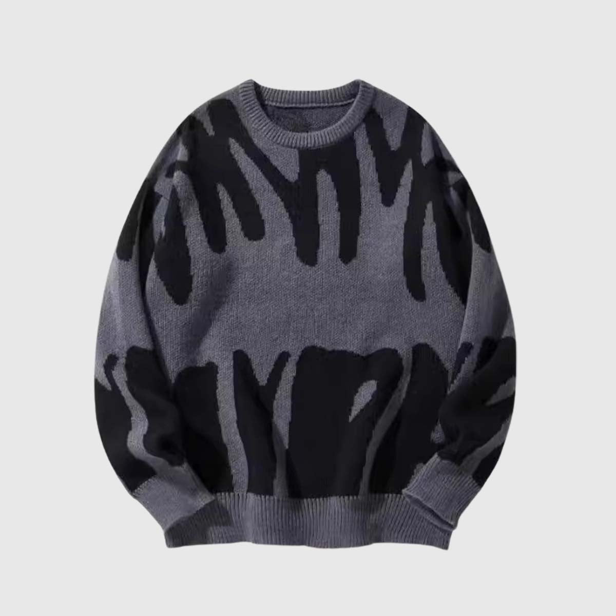 Irregular Color Contrast Design Pullover,Sweater