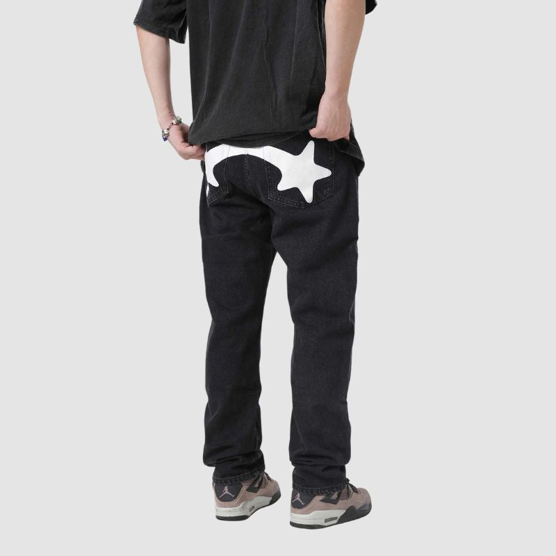 Star Pattern Printed Jeans,Pant