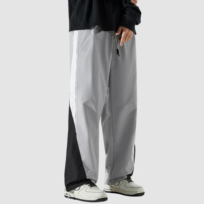 Wide Leg Color Contrast Parachute Pants