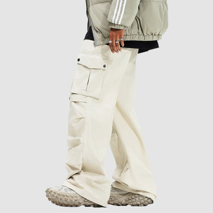 Pleated Multi Pocket Patch Cargo Pants