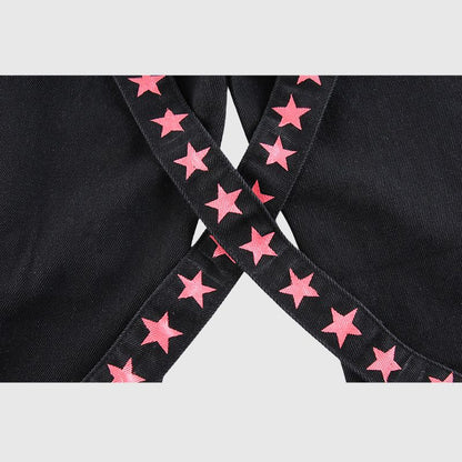 Rainguicy Star Print Jeans,Pant