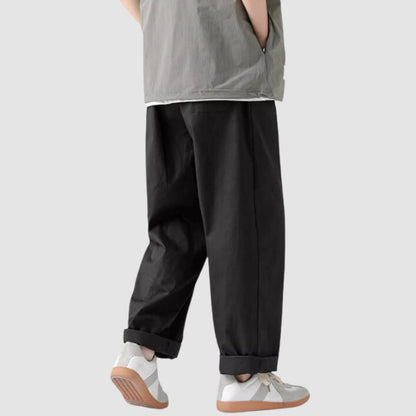 Outdoor Pleated Design Straight Leg Cargo Pants