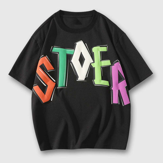 Colorful Letter Graphic Tee