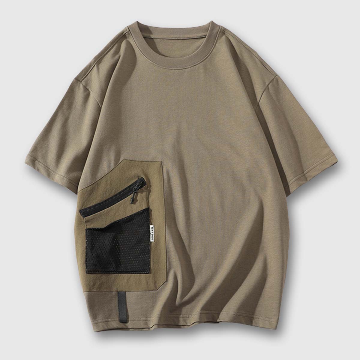 Creative Pocket Solid Color Tee