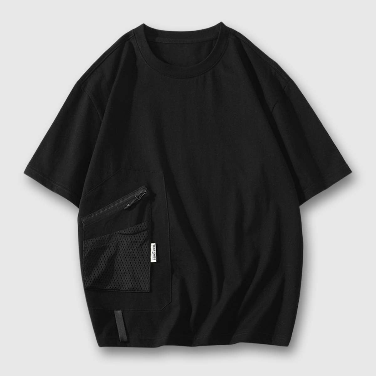 Creative Pocket Solid Color Tee