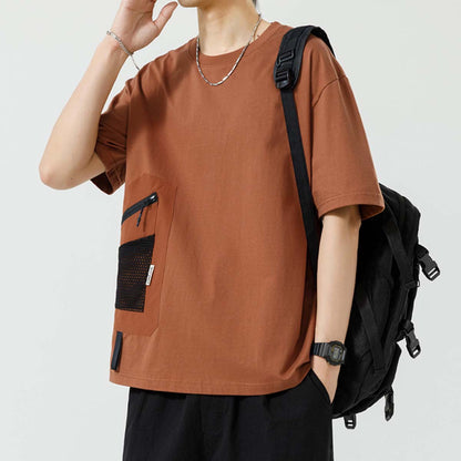 Creative Pocket Solid Color Tee