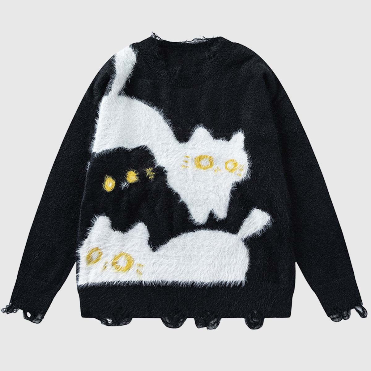 Cute Cat Jacquard Sweater