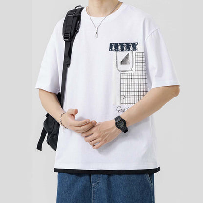 False Two Piece Multi-Pocket Tee