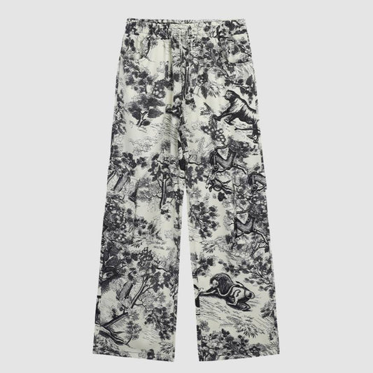 Ink Painting Drawstring Pants