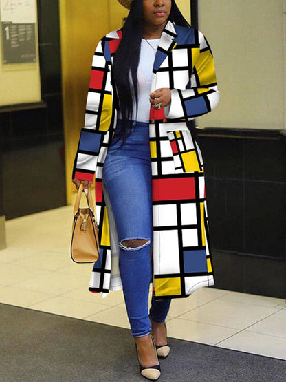 Plaid Multicolor Coat