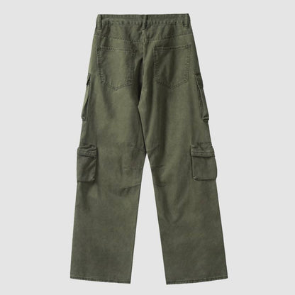 Three-Dimensional Patch Pocket Cargo Pants