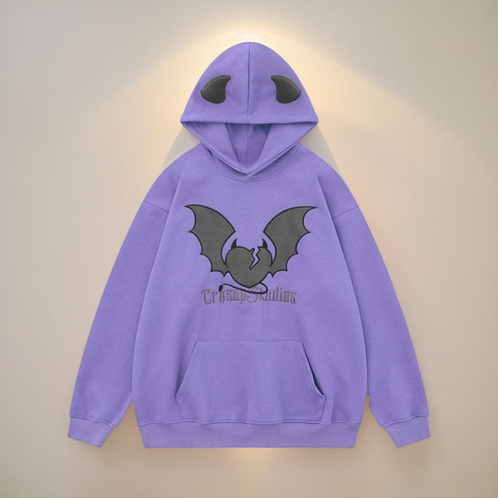 Vintage Heartful Devil Hoodies