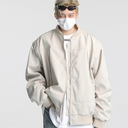 Flight-Inspired Minimalist High Street Baseball Jacket