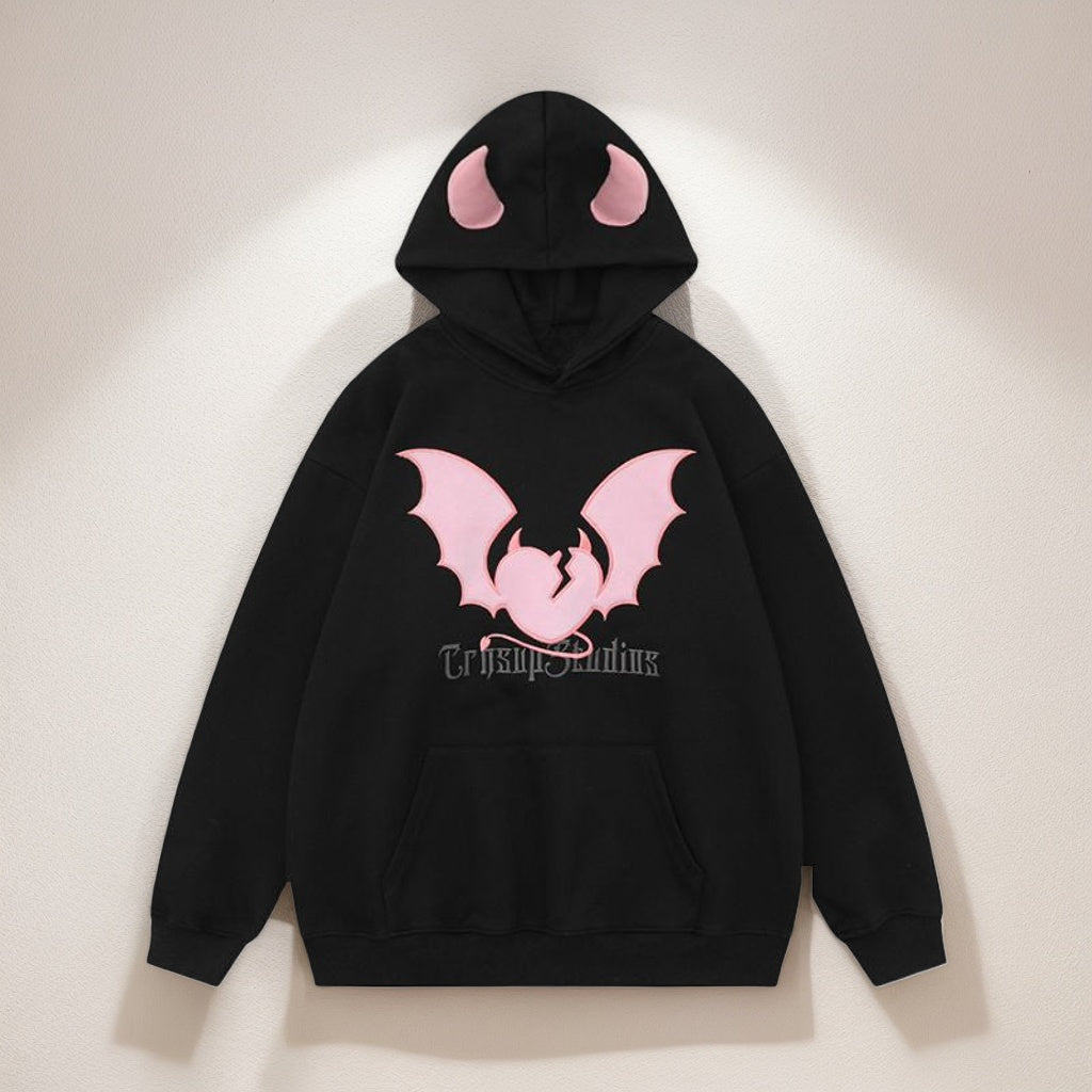 Vintage Heartful Devil Hoodies